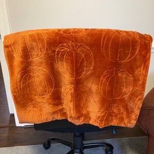 Target Orange Pumpkin Plush Throw Blanket